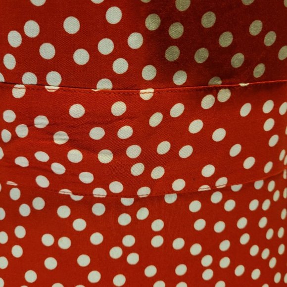 💋❤️Miss Selfridge Red & White Dot Button Down Maxi Dress Size 8 - Picture 9 of 12